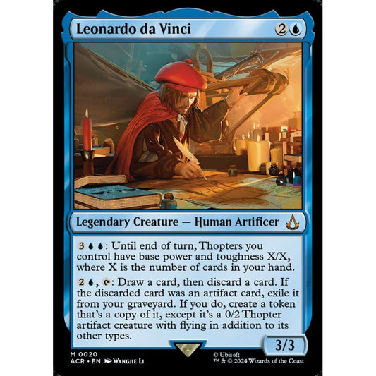 Leonardo da Vinci mythic 20 Magic the Gathering Assassin's Creed