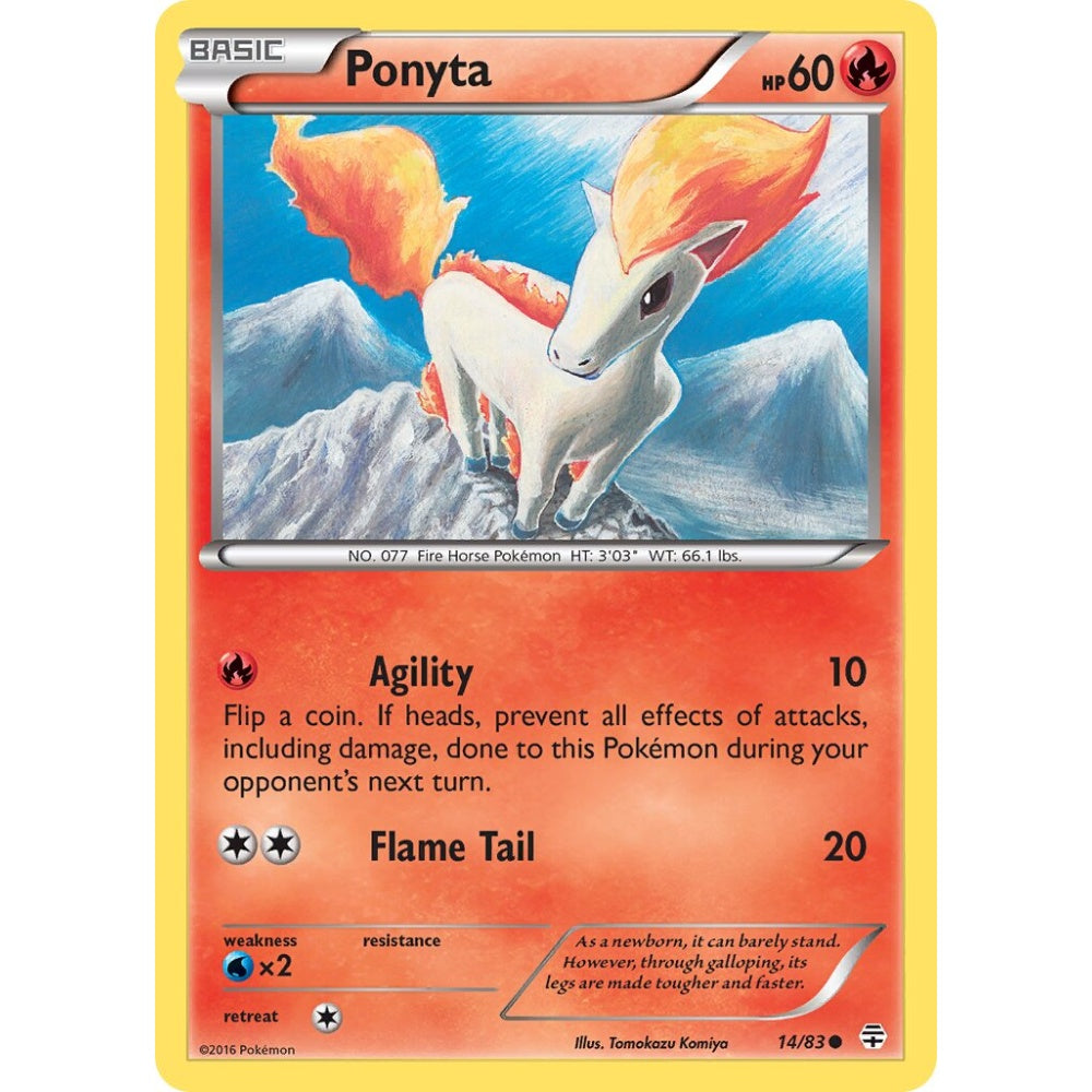 Ponyta Common 14/83 Pokemon Card Game Generations