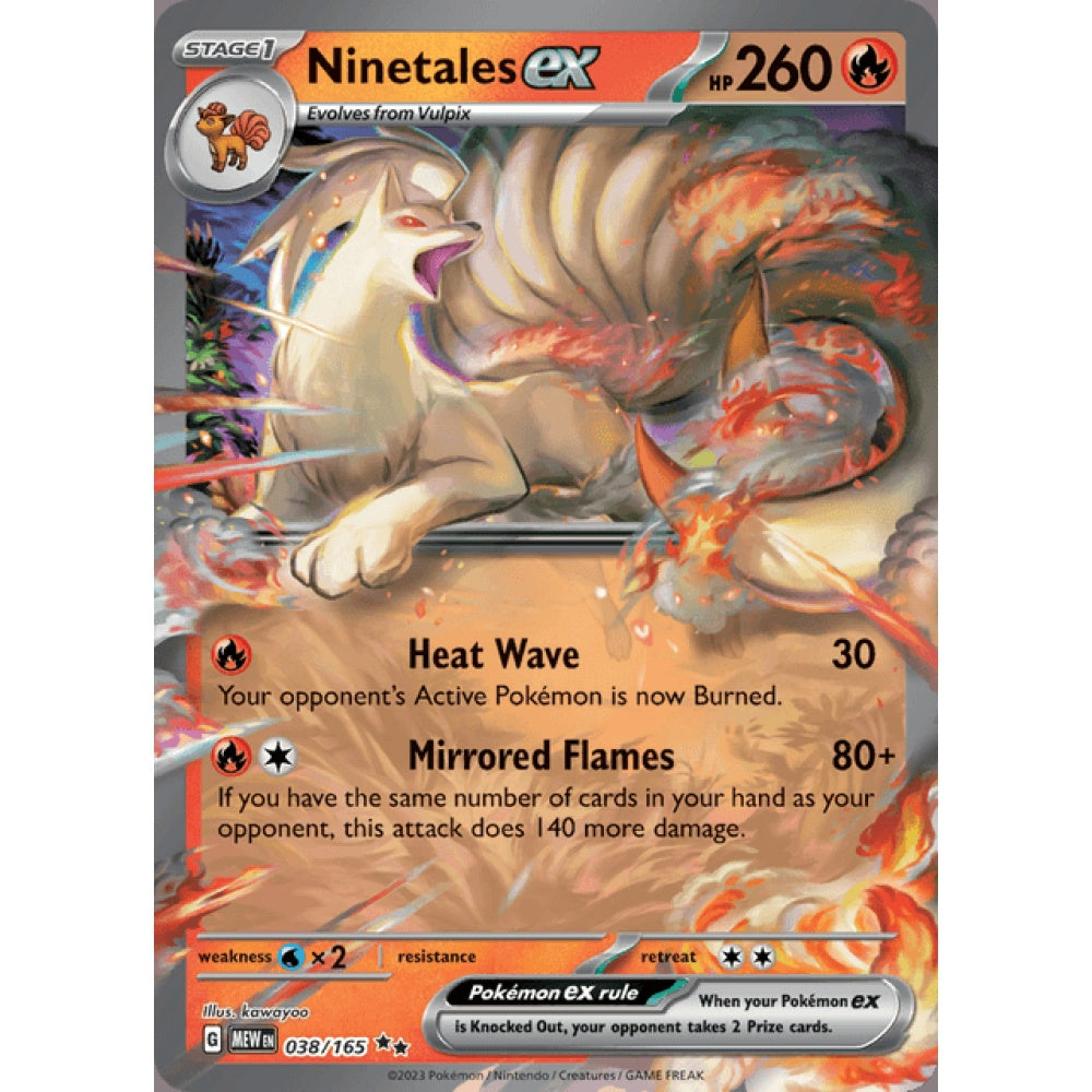 Ninetales ex Double Rare 038/165 Pokemon Card Game Pokémon 151