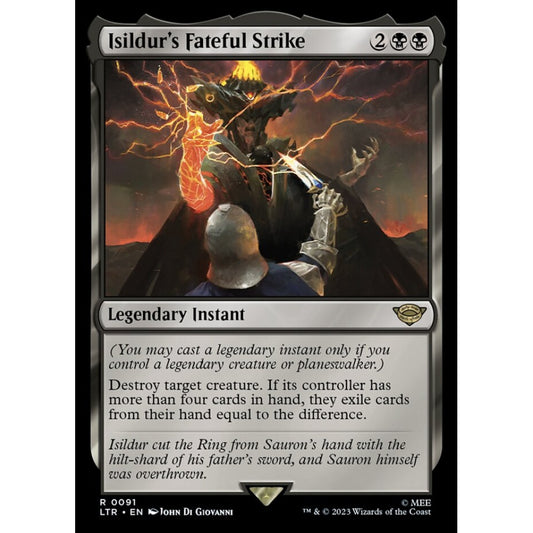 Isildur's Fateful Strike, rare, 91, Magic the Gathering, The Lord of the Rings: Tales of Middle-earth