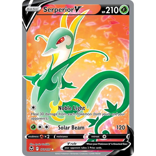 Serperior V Rare Ultra 170/195 Pokemon Card Game Silver Tempest