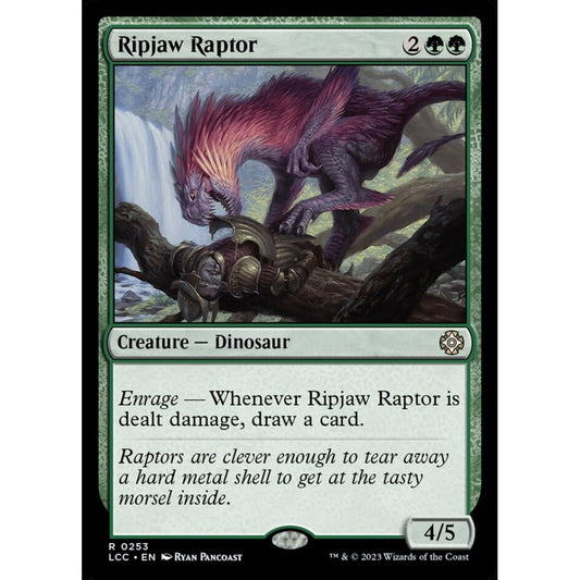 Ripjaw Raptor, rare, 253, Magic the Gathering, The Lost Caverns of Ixalan Commander