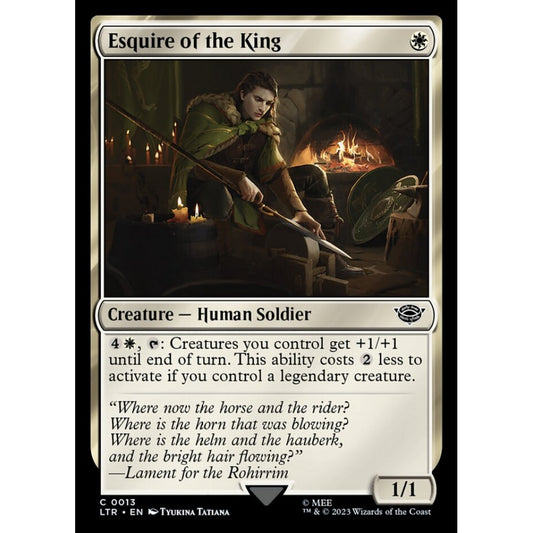 Esquire of the King, common, 13, Magic the Gathering, The Lord of the Rings: Tales of Middle-earth