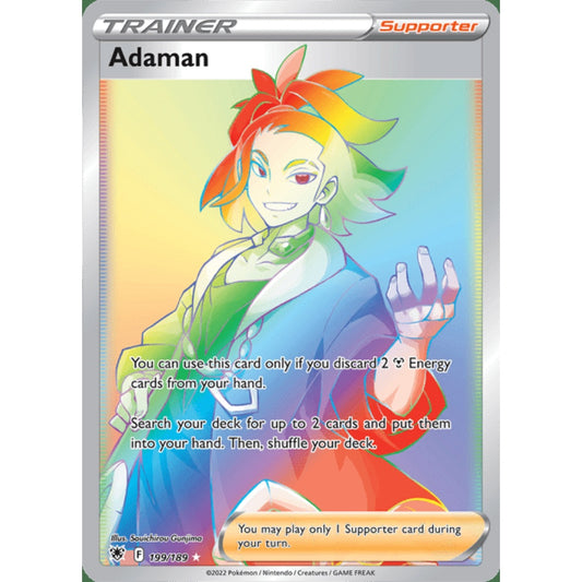 Adaman Rainbow Rare 199/189 Pokemon Card Game Astral Radiance