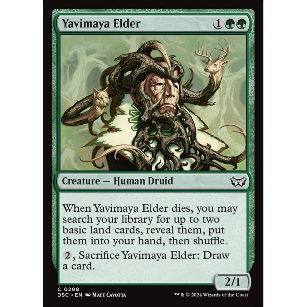 Yavimaya Elder, 208, common, Magic: The Gathering, Duskmourn: House of Horror