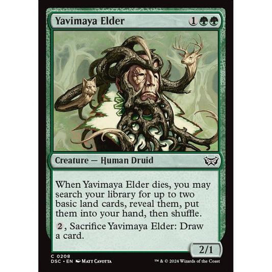 Yavimaya Elder, 208, common, Magic: The Gathering, Duskmourn: House of Horror