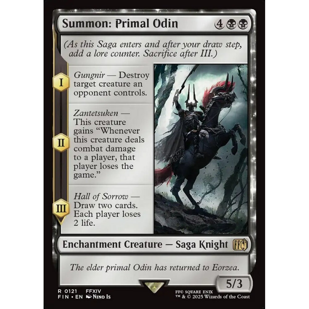 Summon: Primal Odin rare 121 Magic the Gathering Final Fantasy