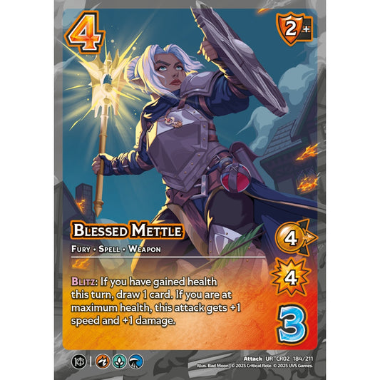 Blessed Mettle, 184/211, CR02, Universus, Critical Role: Heroes Of Exandria, Attack, UR