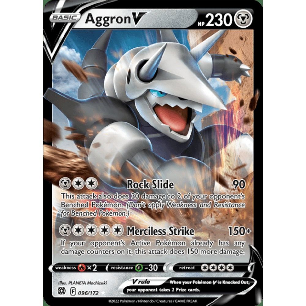 Aggron V Double Rare 096/172 Pokemon Card Game Brilliant Stars