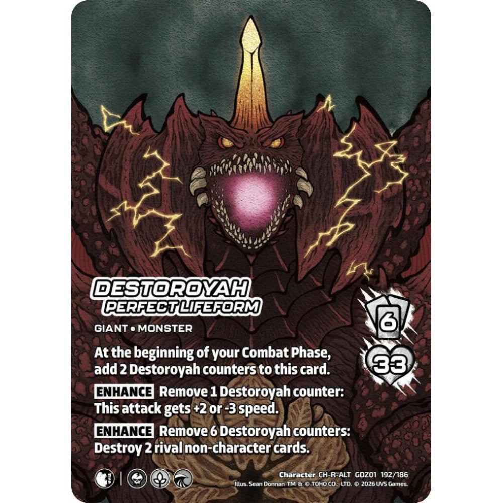 Destoroyah, Perfect Lifeform  GDZ01 192/186 GDZ01 Universus Godzilla: Reign of Kaiju Character CH-ALT