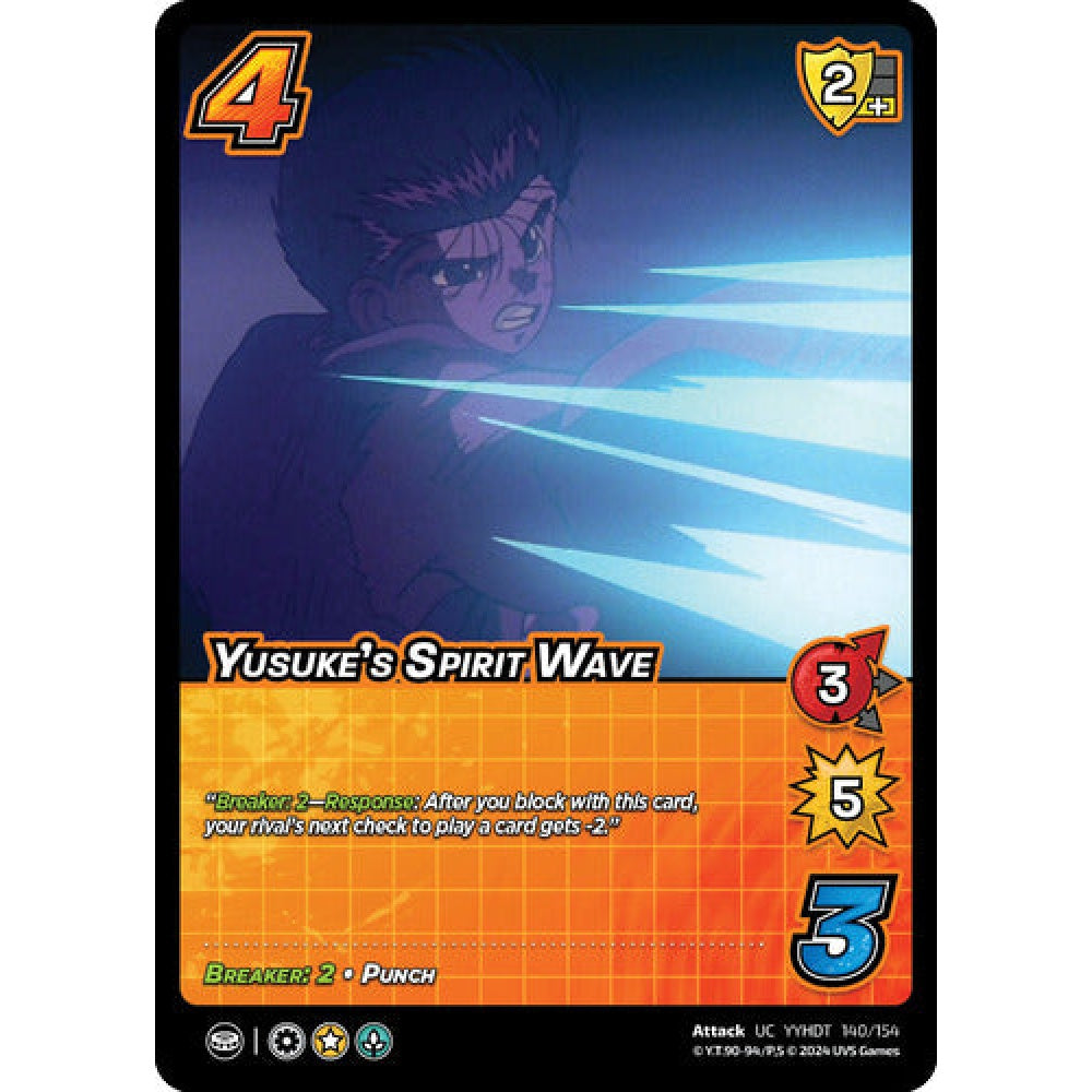 Yusuke's Spirit Wave, 140/154, UC, UniVersus, Yu Yu Hakusho: Dark Tournament