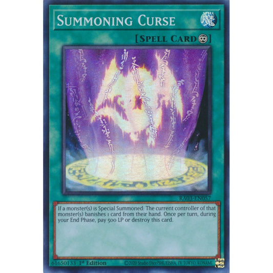 Summoning Curse RA03-EN057 Super Super Rare Yu-Gi-Oh Quarter Century Bonanza in Art