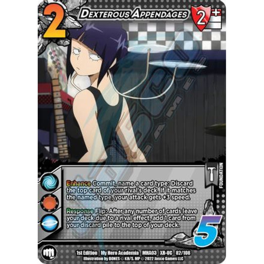 Dexterous Appendages, 82/108, XR-UC, UniVersus, MHA03 Heroes Clash