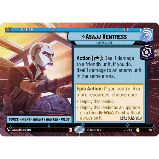 Asajj Ventress, R, JTL 263) Hyperspace, Star Wars Unlimited