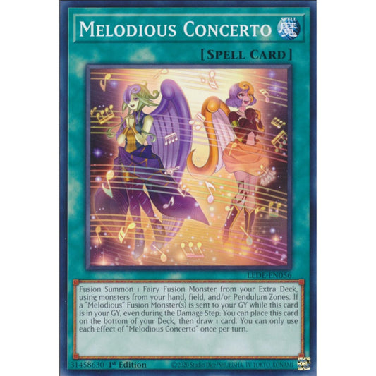 Melodious Concerto, LEDE-EN056, Common, Yu-Gi-Oh!, Legacy of Destruction
