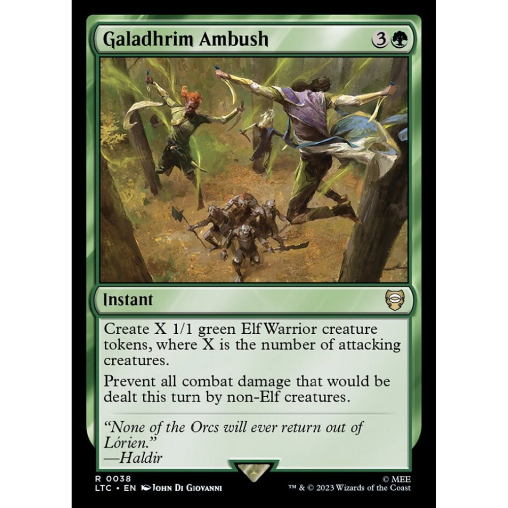 Galadhrim Ambush, rare, 38, Magic the Gathering, Tales of Middle-earth Commander