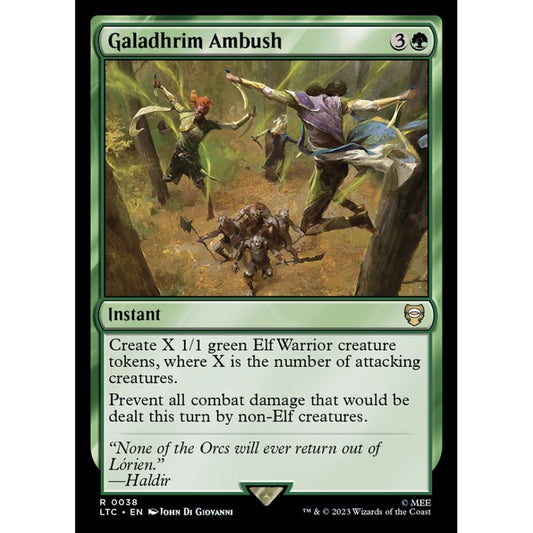Galadhrim Ambush, rare, 38, Magic the Gathering, Tales of Middle-earth Commander