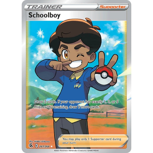 Schoolboy Rare Ultra 261/264 Pokemon Card Game Fusion Strike