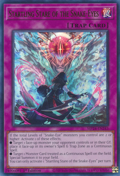 Startling Stare of the Snake-Eyes MP24-EN243 Ultra Ultra Rare Yu-Gi-Oh 25th Anniversary Tin: Dueling Mirrors in Art