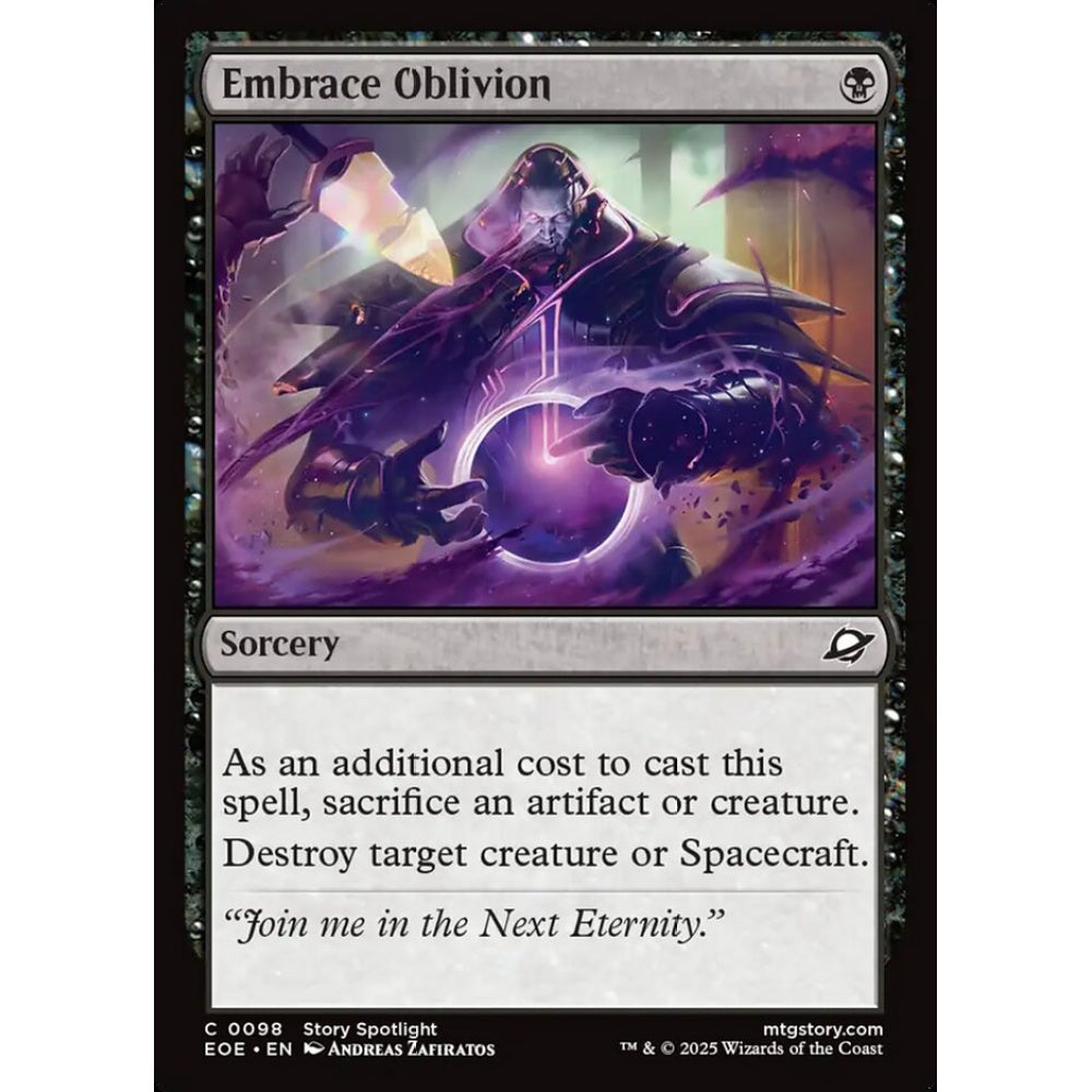 Embrace Oblivion common 98 Magic the Gathering Edge of Eternities