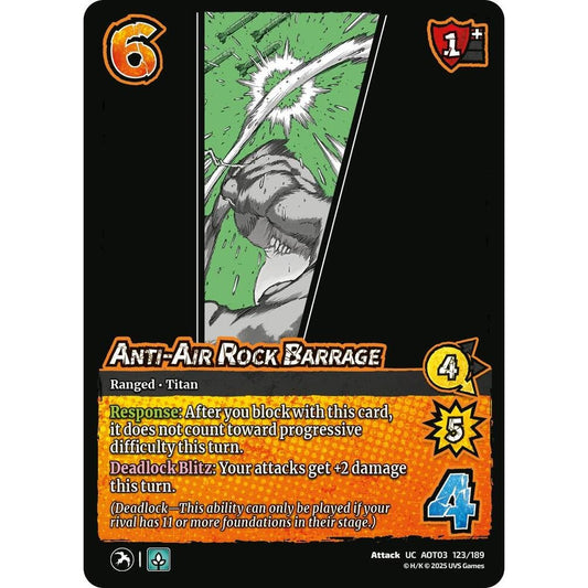 Anti-Air Rock Barrage 123/189 AOT03 Universus Attack on Titan: Apocalypse Attack UC
