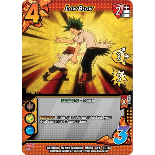 Low Blow, 091/108, XR-R, UniVersus, MHA04 League of Villains