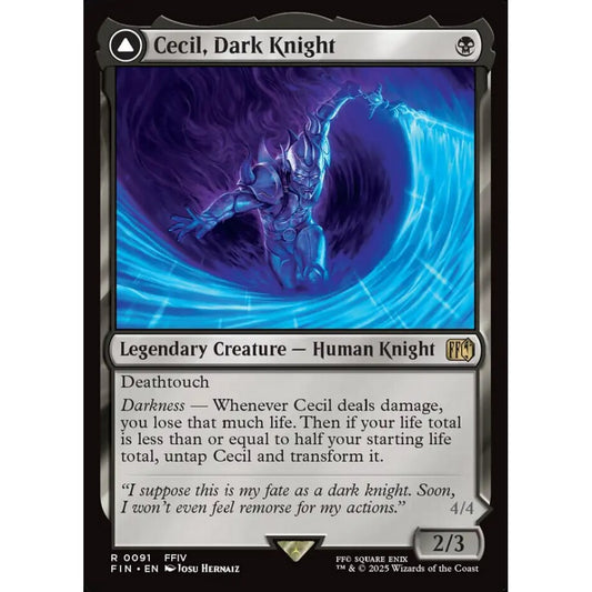 Cecil, Dark Knight // Cecil, Redeemed Paladin rare 91 Magic the Gathering Final Fantasy