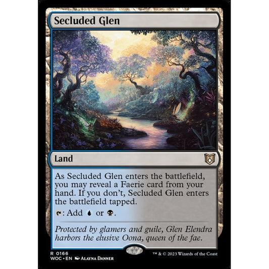 Secluded Glen, rare, 166, Magic the Gathering, Wilds of Eldraine Commander