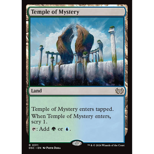 Temple of Mystery, 311, rare, Magic: The Gathering, Duskmourn: House of Horror