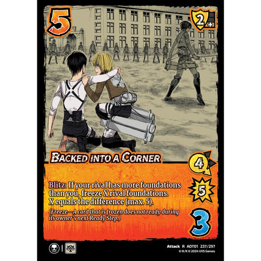 Backed into a Corner, 237/297, R, UniVersus, Attack on Titan: Battle for Humanity