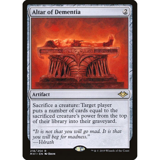 Altar of Dementia rare 218 Magic the Gathering Modern Horizons