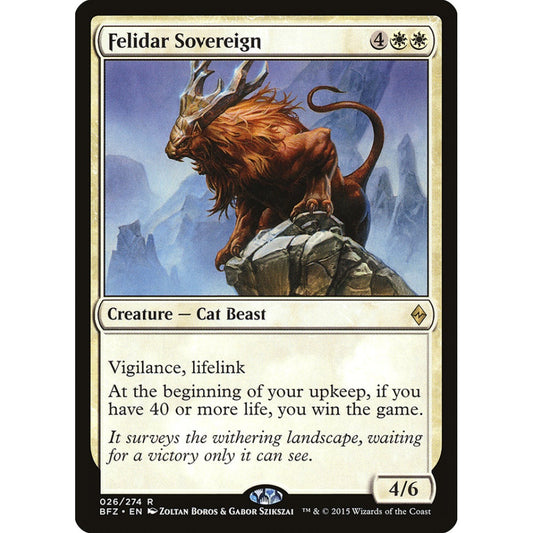 Felidar Sovereign rare 26 Magic the Gathering Battle for Zendikar