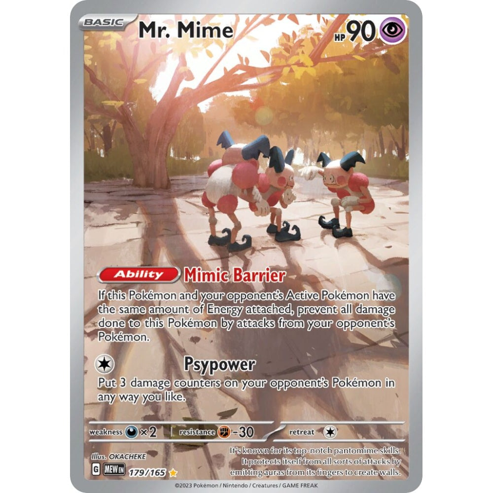 Mr. Mime Illustration Rare 179/165 Pokemon Card Game Pokémon 151