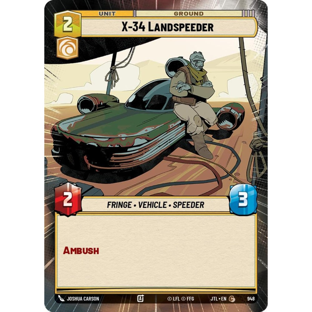 X-34 Landspeeder, C, JTL 948) Hyperspace Foil, Star Wars Unlimited