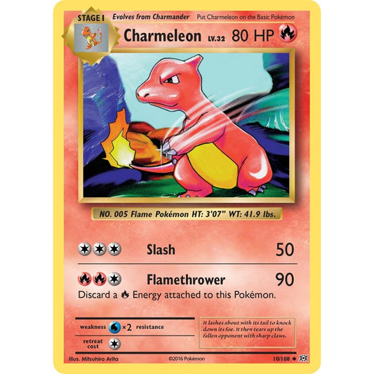 Charmeleon Uncommon 10/108 Pokemon Card Game Evolutions