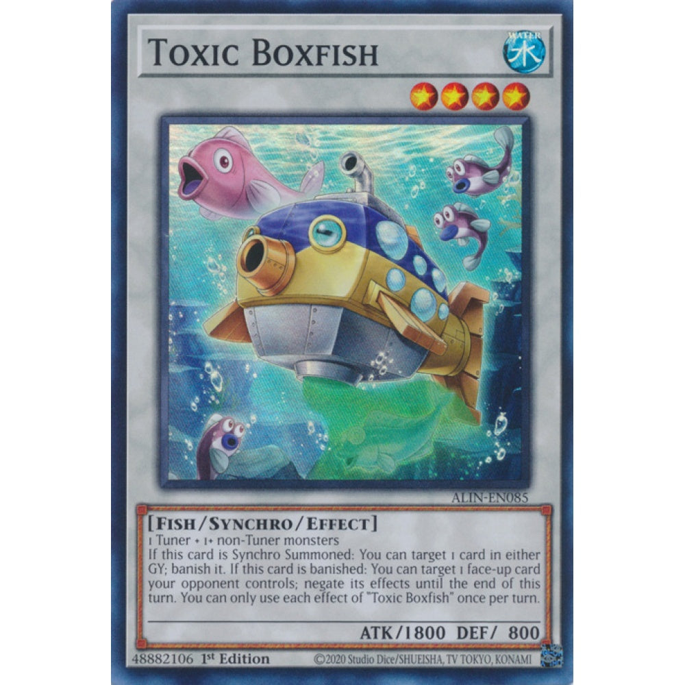 Toxic Boxfish ALIN-EN085 Super Super Rare Yu-Gi-Oh Alliance Insight in Art
