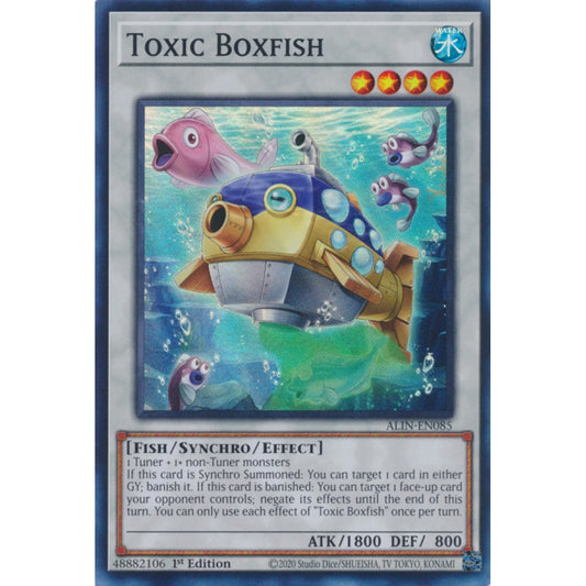 Toxic Boxfish ALIN-EN085 Super Super Rare Yu-Gi-Oh Alliance Insight in Art