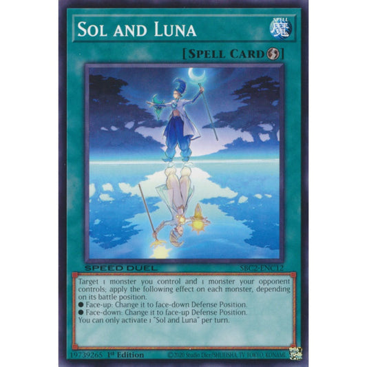 Sol and Luna RA02-EN068 Super Super Rare Yu-Gi-Oh 25th Anniversary Rarity Collection II in Art