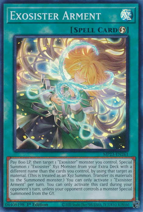 Exosister Arment MP23-EN261 Super Super Rare Yu-Gi-Oh 25th Anniversary Tin: Dueling Heroes Mega Pack in Art