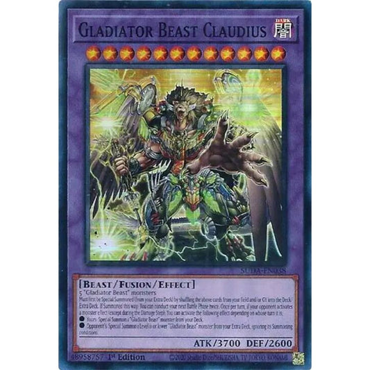 Gladiator Beast Claudius SUDA-EN038 Super Yu-Gi-Oh Supreme Darkness