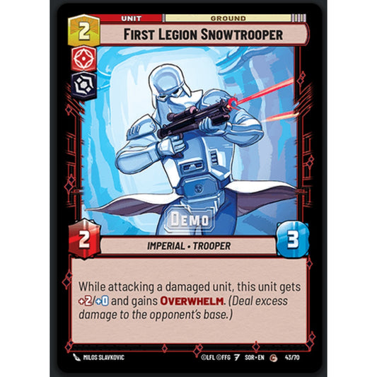 First Legion Snowtrooper, 130, C, Star Wars Unlimited, Sparks Of Rebellion