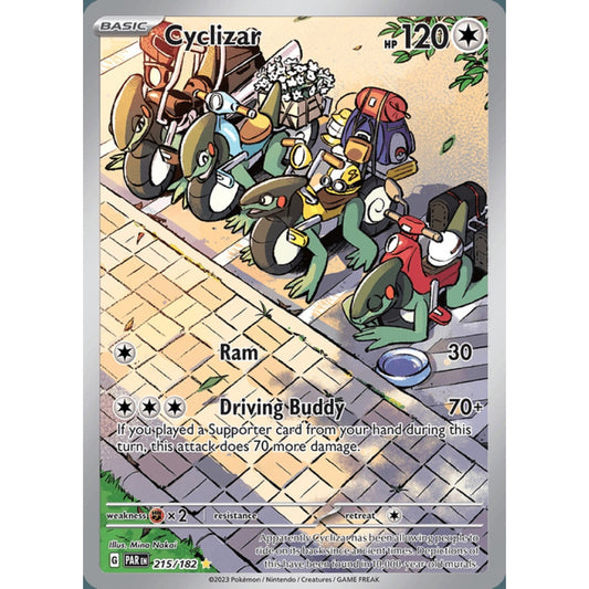Cyclizar Illustration Rare 215/182 Pokemon Card Game Paradox Rift