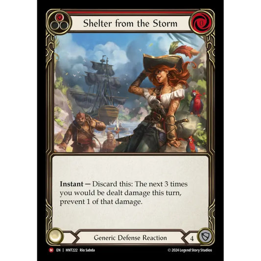 Shelter from the Storm HNT222-RF Majestic Flesh & Blood Trading Card Game The Hunted in Rainbow Foil Art