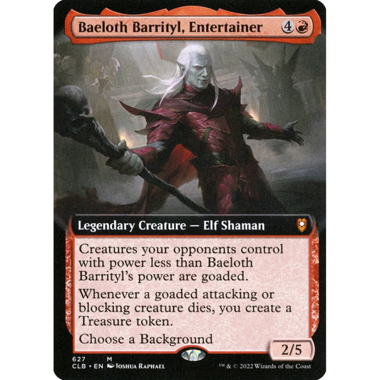 Baeloth Barrityl, Entertainer mythic 627 Magic the Gathering Commander Legends: Battle for Baldur's Gate