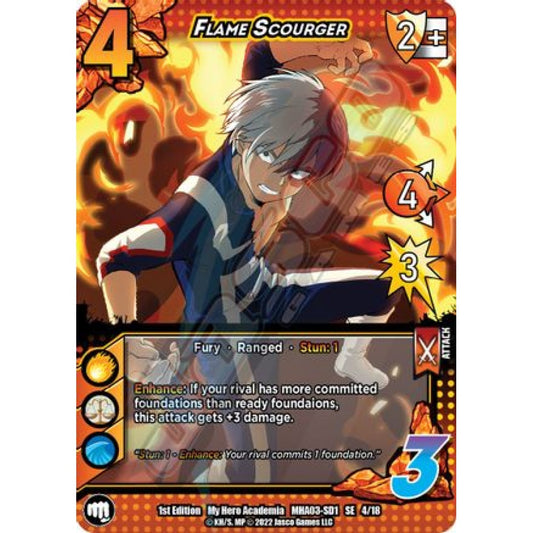 Flame Scourger, 4/18, SE, UniVersus, MHA03 Heroes Clash