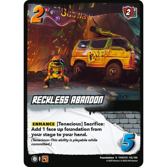 Reckless Abandon 118/186 TMNT01 Universus Teenage Mutant Ninja Turtles Foundation R