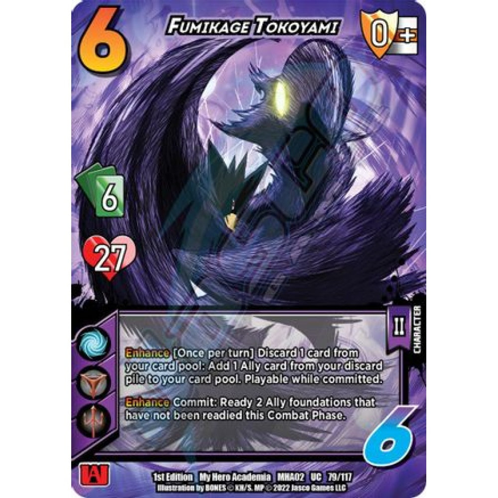 Fumikage Tokoyami, 79/117, UC, UniVersus, MHA02 Crimson Rampage