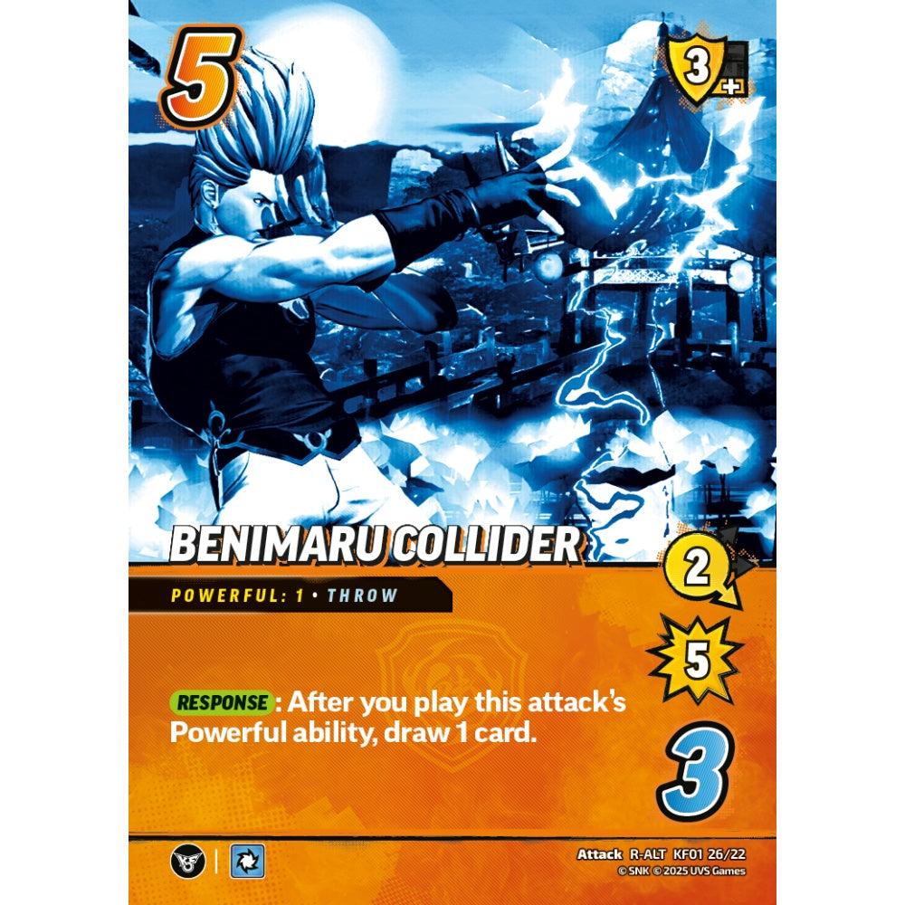 Benimaru Collider 26/22 KF01 Universus The King of Fighters XV: Challenger Series: Team Hero Attack R-ALT