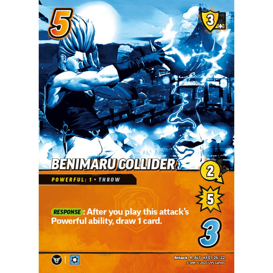 Benimaru Collider 26/22 KF01 Universus The King of Fighters XV: Challenger Series: Team Hero Attack R-ALT