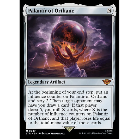 Palantír of Orthanc, mythic, 247, Magic the Gathering, The Lord of the Rings: Tales of Middle-earth